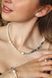 The &laquo;Lauria&raquo; necklace natural freshwater pearls with an aquamarine accent